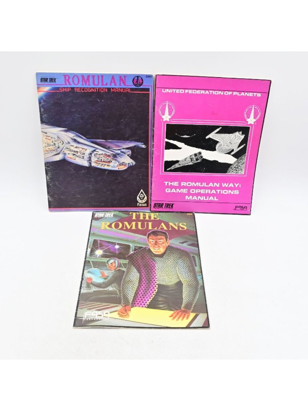 FASA Star Trek RPG Romulan Way Operations & Ship Recognition Manual Lot of 3